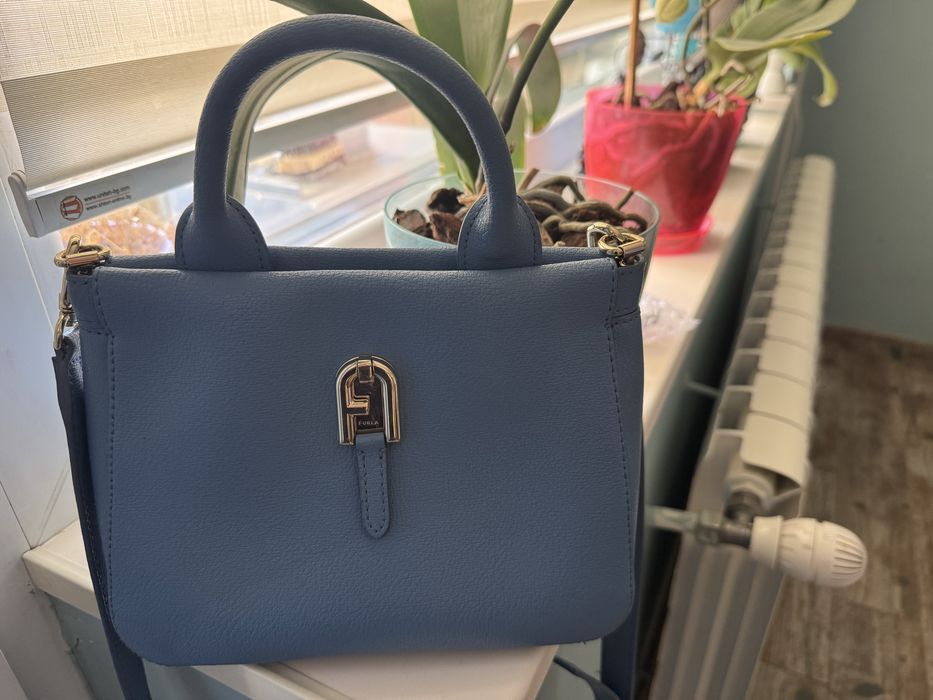 Чанта Furla цвят син