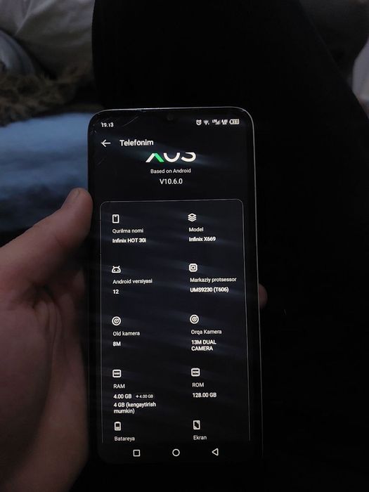 Infinix HOT 30i telefon qarobqa yoʻq