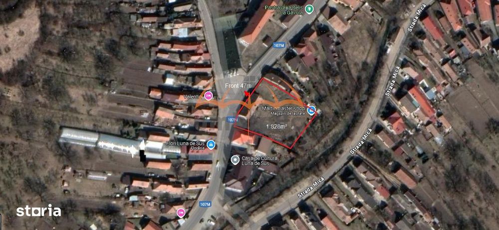 De vanzare in Luna de Sus, centru, spatiu comercial + teren1.828m²