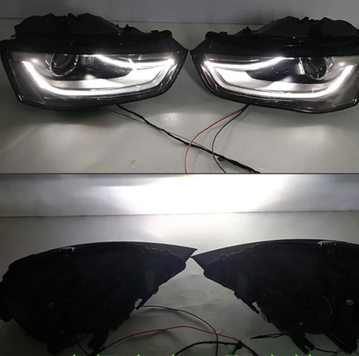 Fibra Lumini De Zi DRL Kit Far Faruri Audi A4 B8 Facelift B8.5