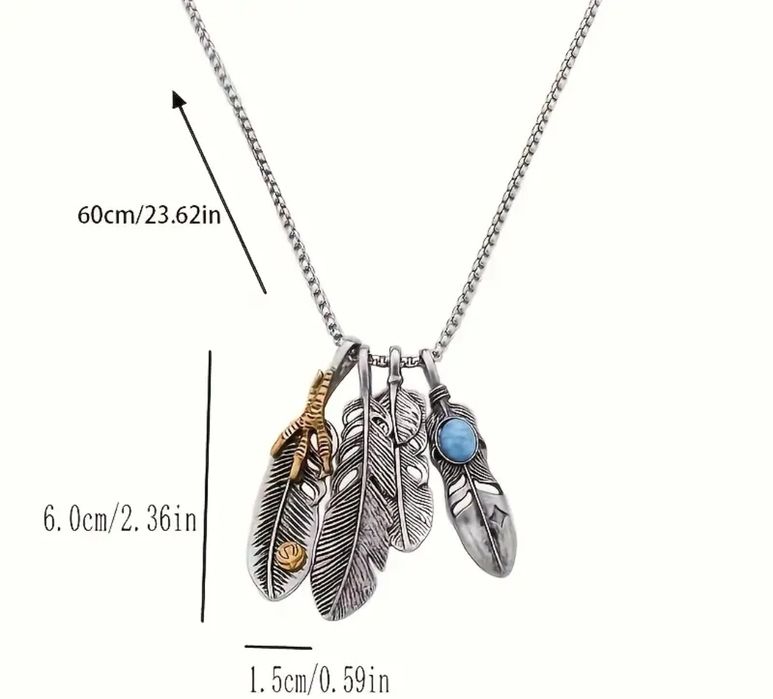 Женско колие с пера