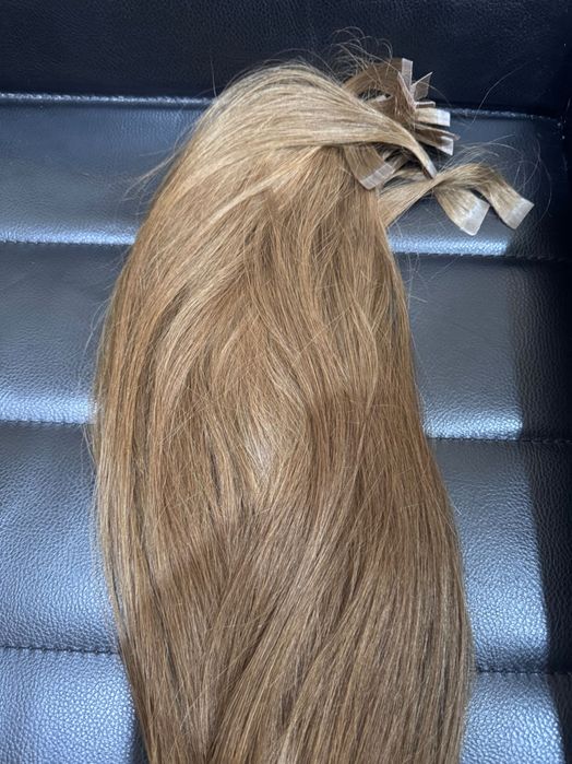 Коса на стикери естествена