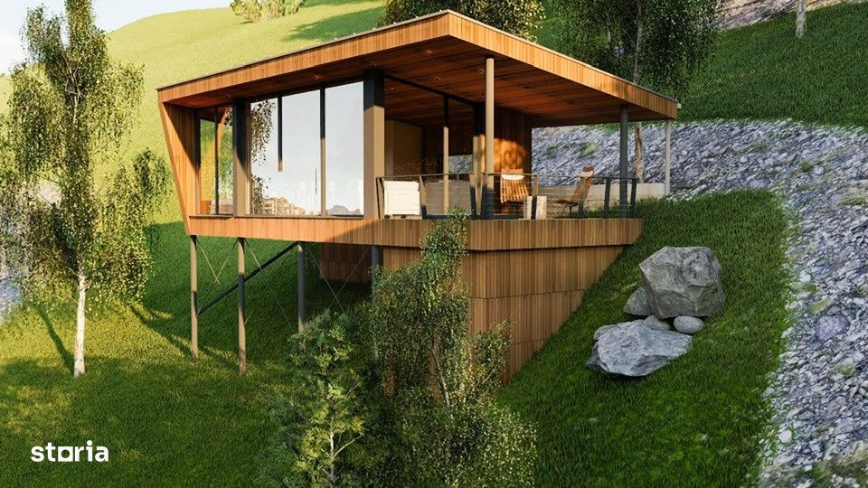 Teren autorizat cabana /AC Muntele Rece Jud Cluj Napoca 30 km de Cluj