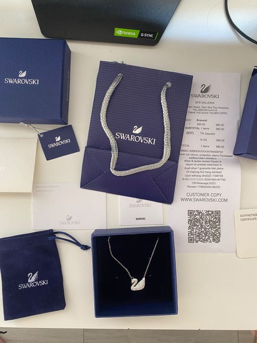 Lanț Swarovski Swan edition, nou nouț