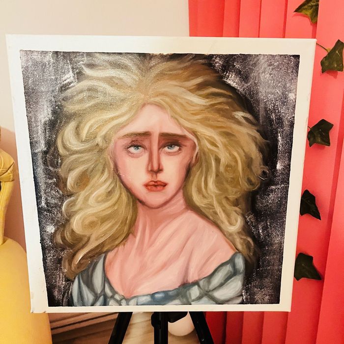 Pictură  pe pânză(40x40)din bumbac”Ecourile singurătății”