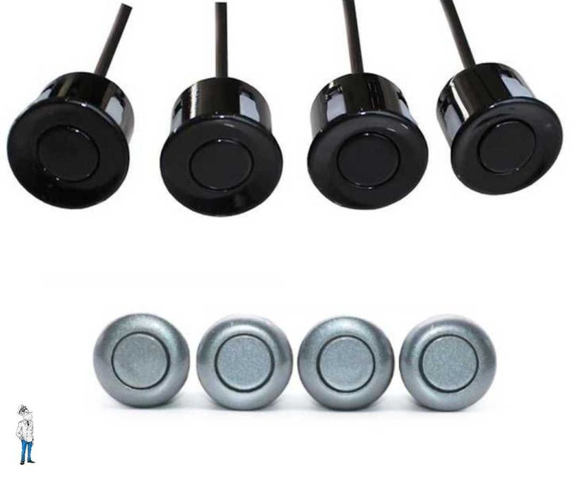 Парктроник, 4 датчика, 2 цвята тъмно сив или черен