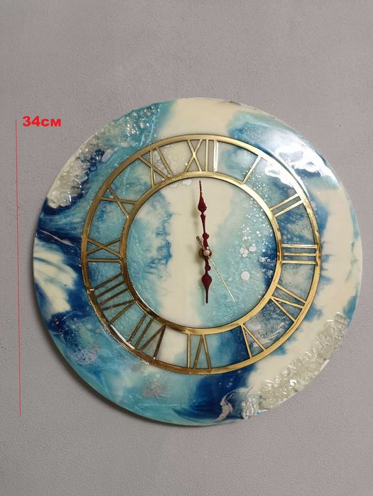 Настенные часы из эпоксидной смолы