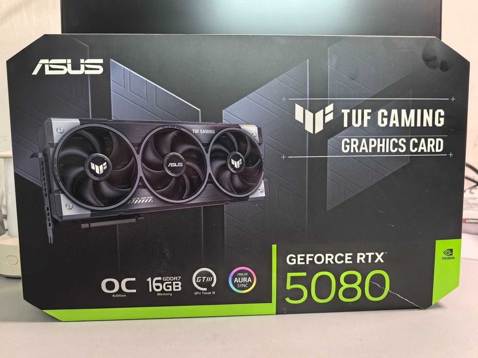 ASUS TUF Gaming GeForce RTX 5080 16GB GDDR7 OC Edition, cutie sigilata