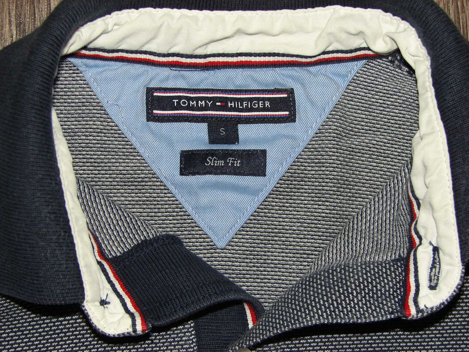 Tricou TOMMY HILFIGER, Marime S/Slim Fit, Bleumarin, Autentic/Original