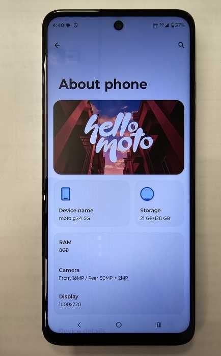 Motorola Moto G 34 128GB 8GB RAM XT2363-3