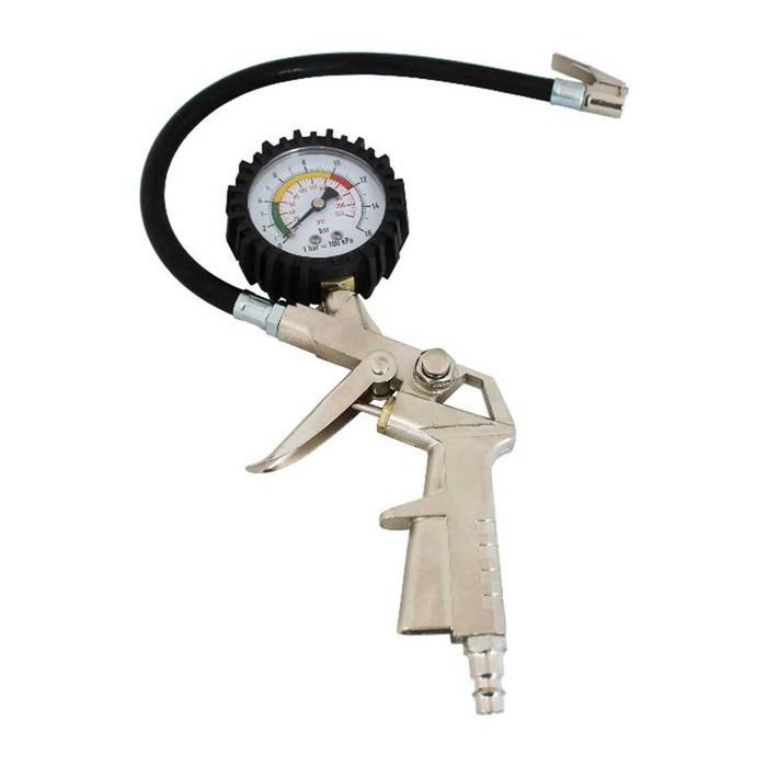 Пистолет с манометър за помпене на гуми - 0/16 Bar.