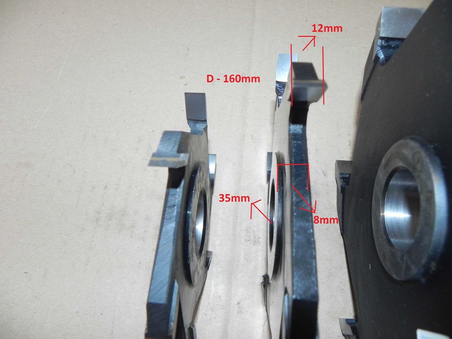 Freza dreapta fals uluc 6 cutite diametru 125-160-180-200mm