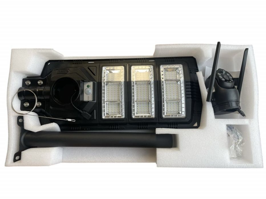 Слънчева улична лампа и охранителна камера за видеонаблюдение Wifi/4G