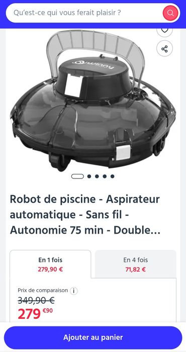 Robot piscină aspirator Winny 200 wireless 75 minute 60m2