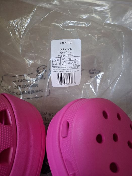 Saboti crocs siren clog,roz