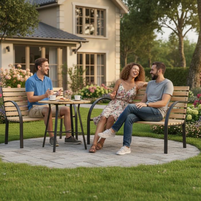 Градинска пейка за деца 82x39x50 см - здрава, безопасна и стилна