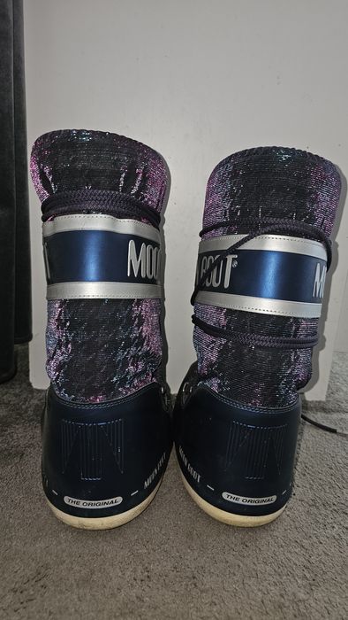 Moon Boot - Apreschiuri cu insertii de fire stralucitoare, Multicolor