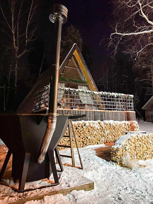 Малый банный чан с ветрозащитой (на 4-6 чел.)