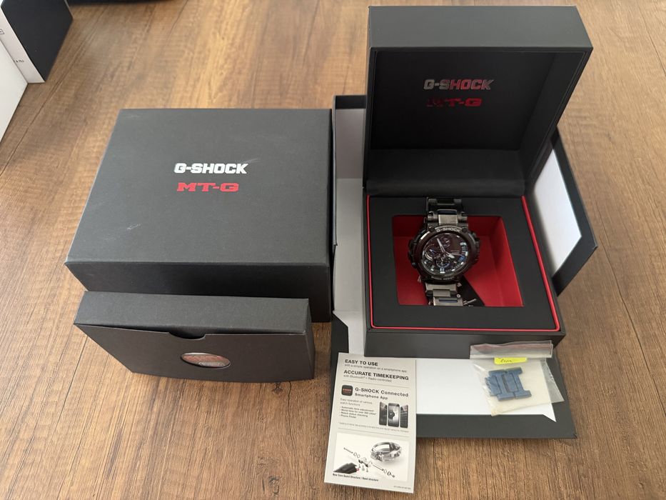 Casio G-SHOCK MT-G MTG-B1000B-1A – Tough Solar, Bluetooth, Sapphire, Full Set
