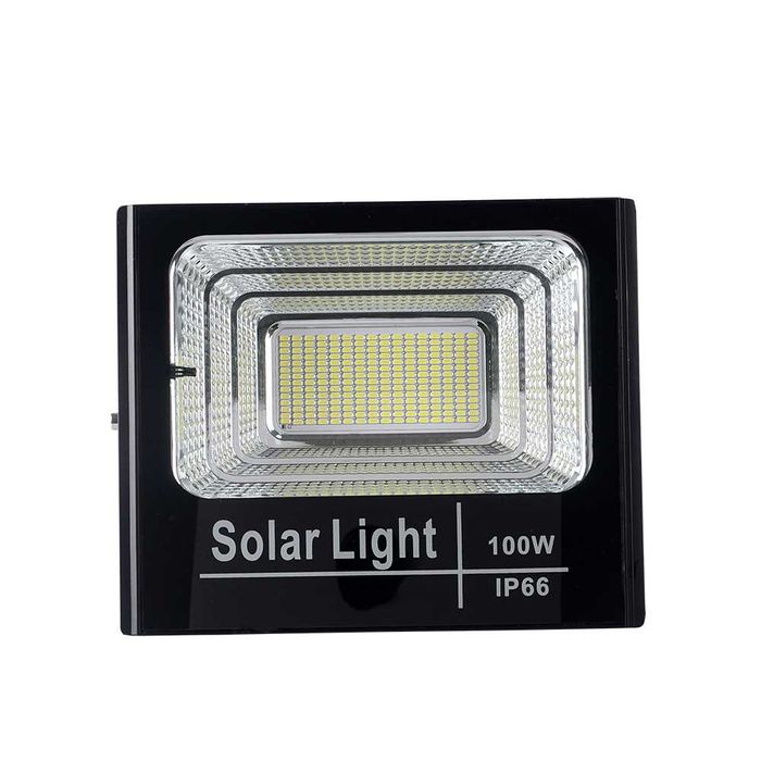 100W LED прожектор със соларен панел, сензор за движение, дистанционно
