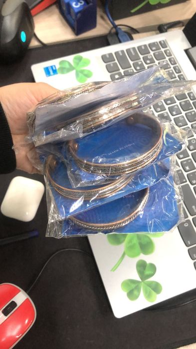 Медные браслеты с магнитом индийские