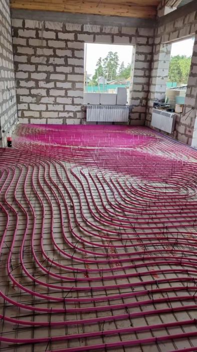 Теплые полы отопление сантехника установка радиаторов