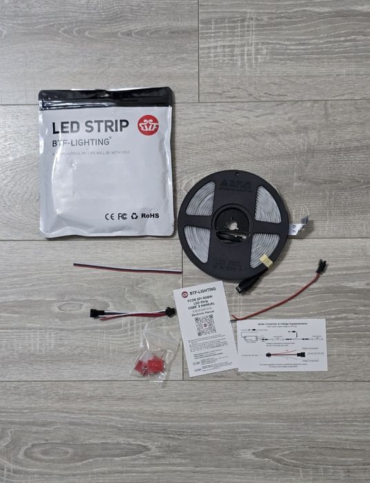 Bandă LED BTF-LIGHTING FCOB 5m RGBNW 896LEDs/m – RGBW, flexibilă