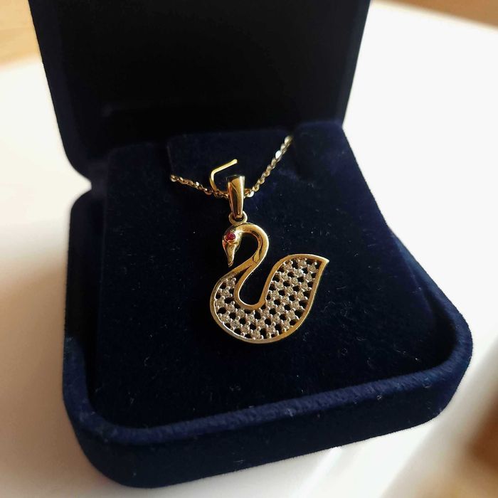 колие - Vintage Signed Swan Swarovski Crystal