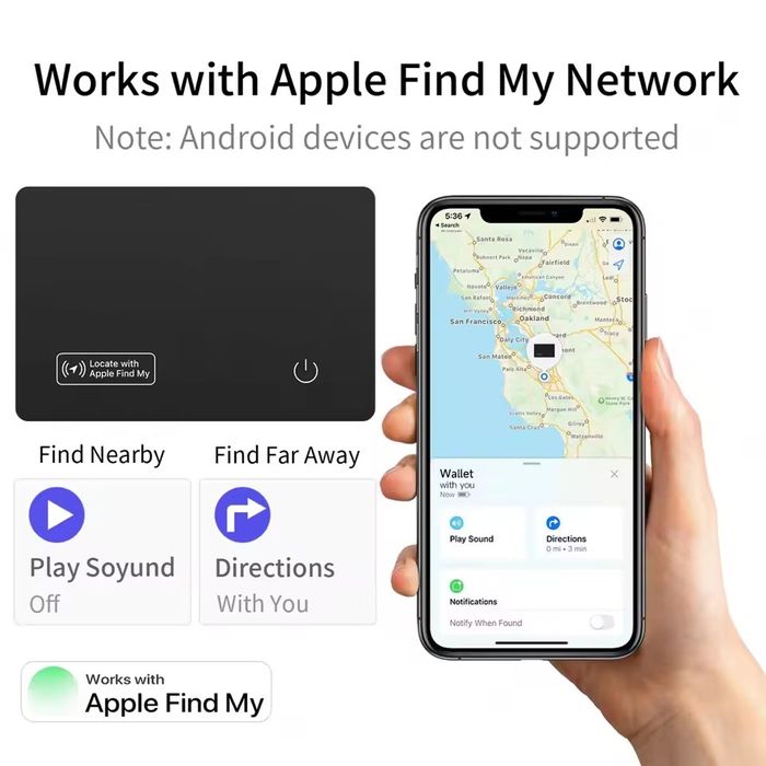 Карта - GPS тракер с Find My за Apple устройства