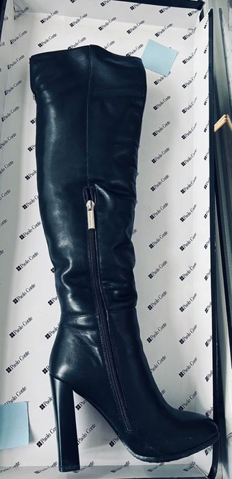 Ботфорты зимние кажаные