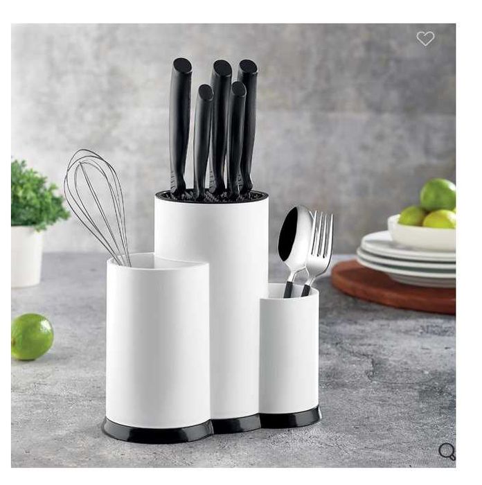 Поставка Mercado Trade, За ножове и прибори, Пластмаса, Бял