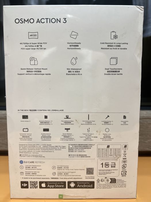 Camera video sport DJI Osmo Action3 Adventure Combo, NOU, Sigilat
