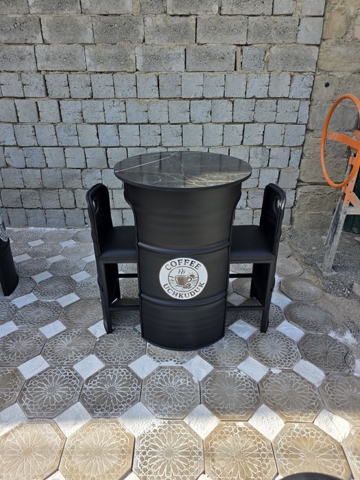 Стол стул из бочки , мебель из бочки , лофт дизайн , арт дизайн