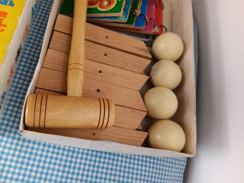 Joc vechi Animal Croquet, cricket, vechi de colectie, chinezesc, perioada Comunista RSR