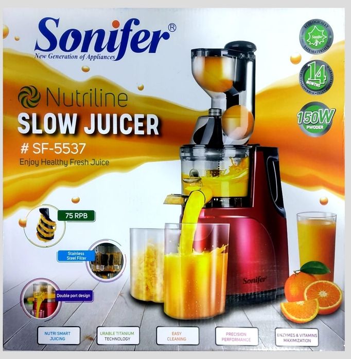 Шнековая соковижималка sonifer sf-5537 sokovijimalka sok shnek шнек