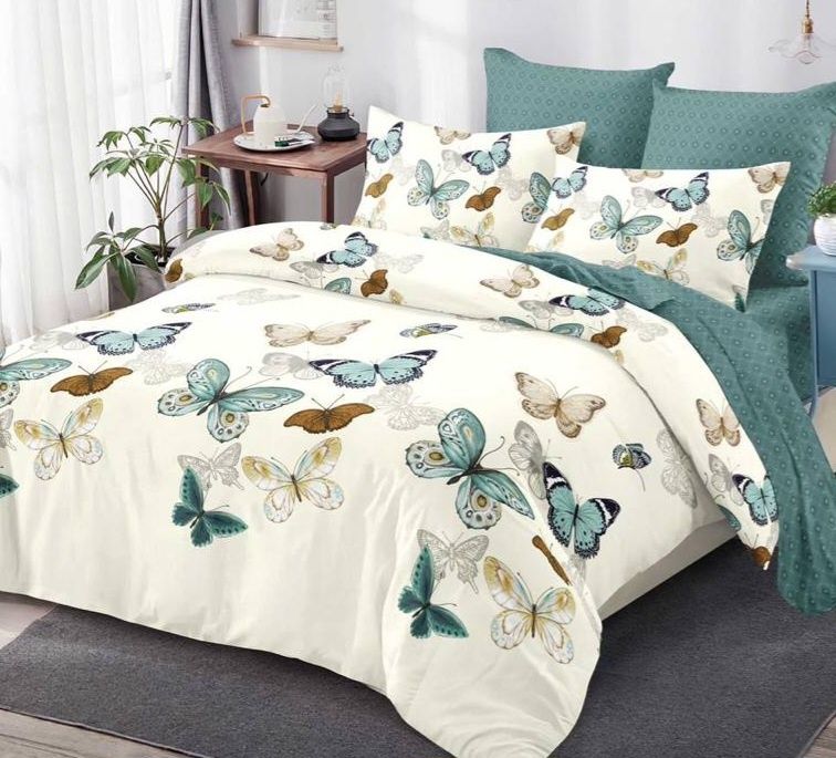 Lenjerie de pat finet 6 piese cu cearceaf pe elastic