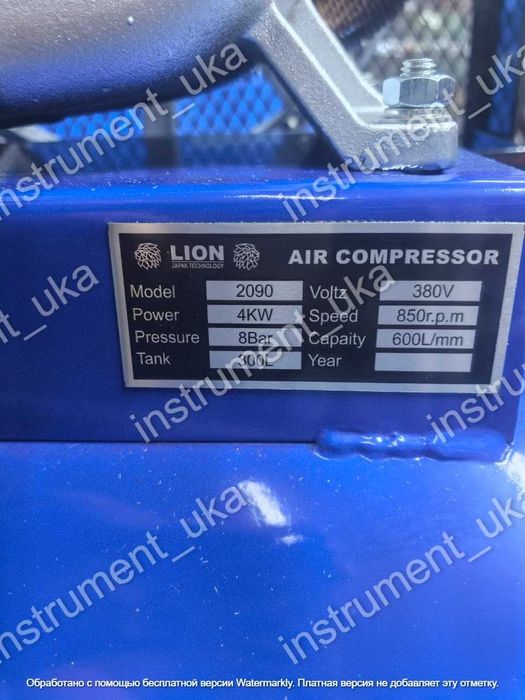 Компрессор воздушный Lion 300л 380в