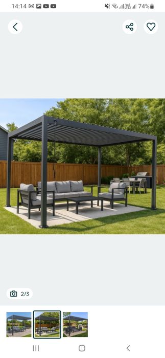 Pergola Bioclimatica Gri Antracit 3x3 x2.4m