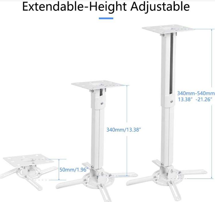 Стойка за проектор Suptek, универсална таванна/стенна стойка