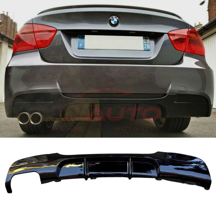Дифузьор за задна броня BMW E90 (2005-2011), бмв тунинг лип,