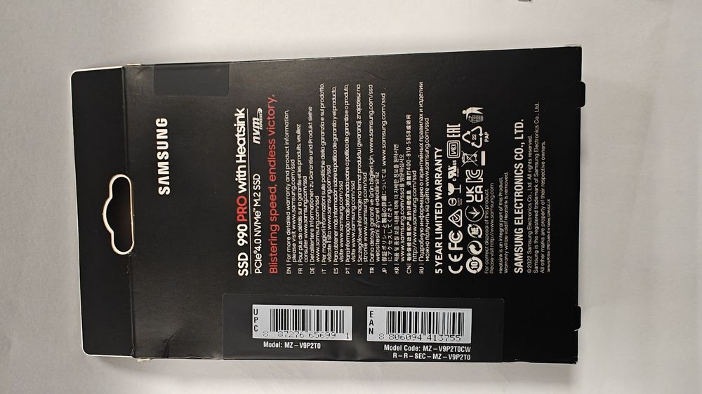 ЧИСТО НОВ Samsung 990 PRO Вместимост 2TB – Най-бързият SSD на паза