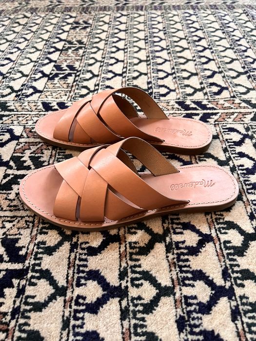 Madewell американские женские кожаные шлепки босоножки