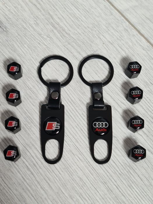 Capacele-Valva-Ventil+Breloc-Audi-Sline-S-Line-Quattro-A4-A5-A6-Q5-Q7