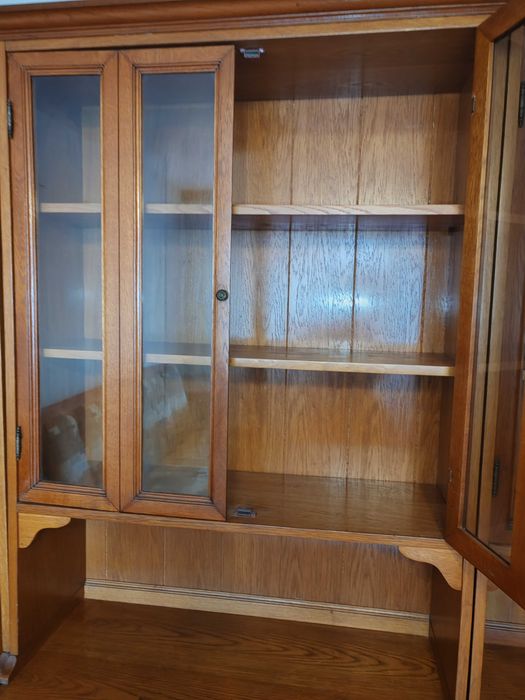 Bibliotecă /sufragerie modulară lemn masiv stejar CIS Dallas
