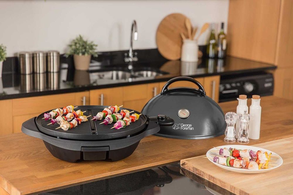 George Foreman Електрическо Барбекю, Скара 2в1, 2400W, Стойка
