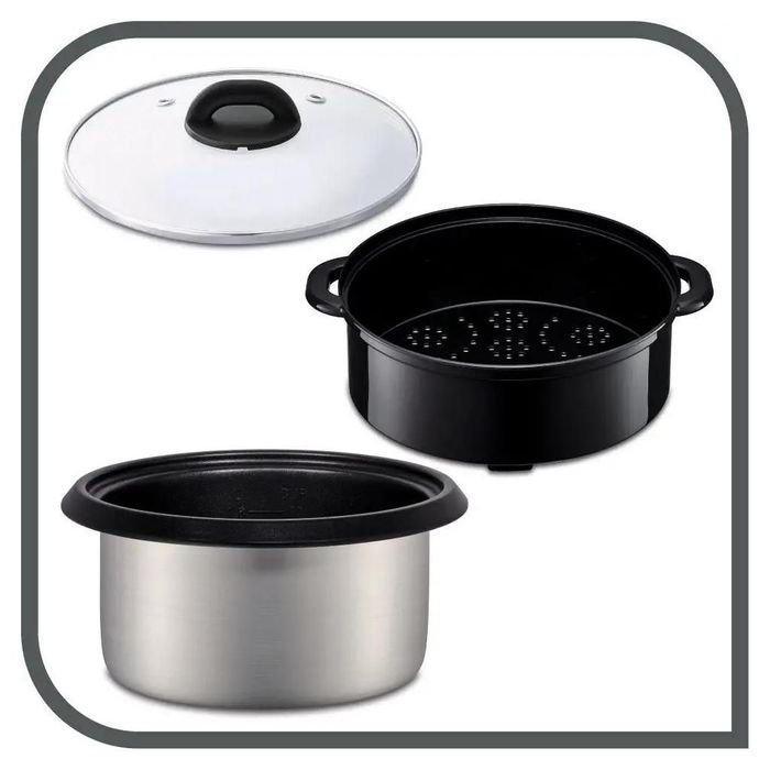 Оризовар Tefal RK103811, 600W, Капацитет 5 л, Функция за загряване, Готвене на пара