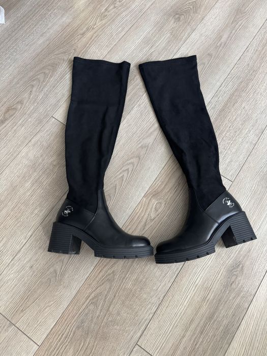 Велурени, секси чизми US Polo