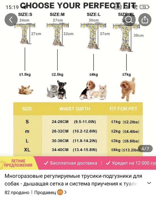 Падгузник трусики для собак!