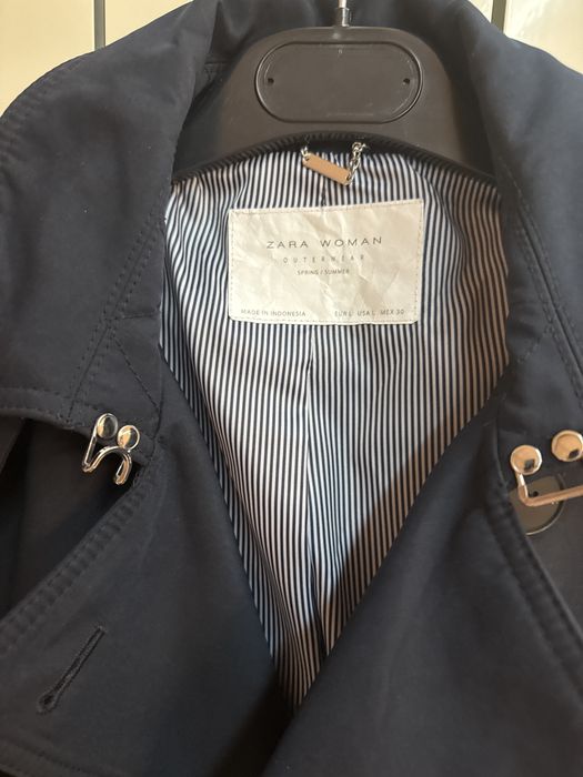 Palton / Trench bleumarin damă ZARA – elegant, ca nou