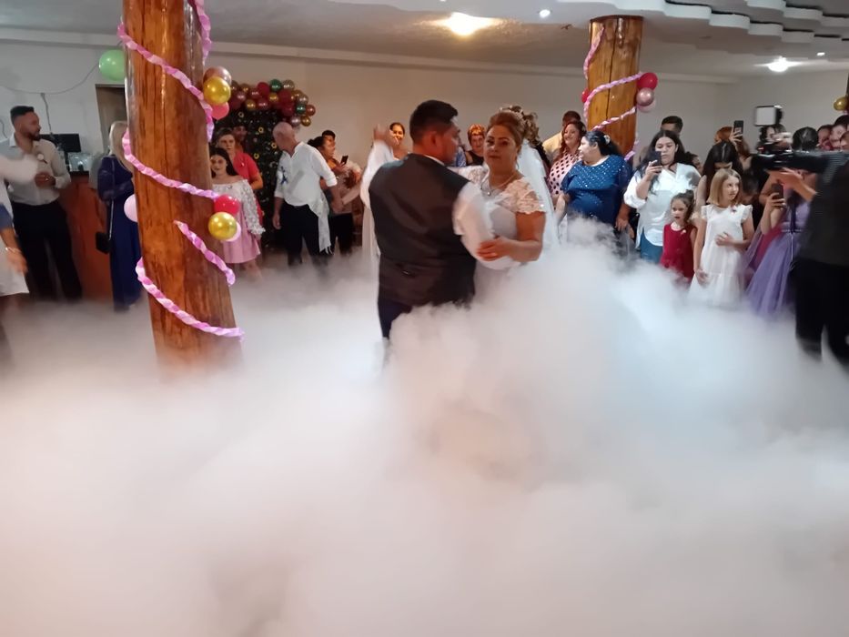 Fum greu gheata carbonica nunți botezuri petreceri